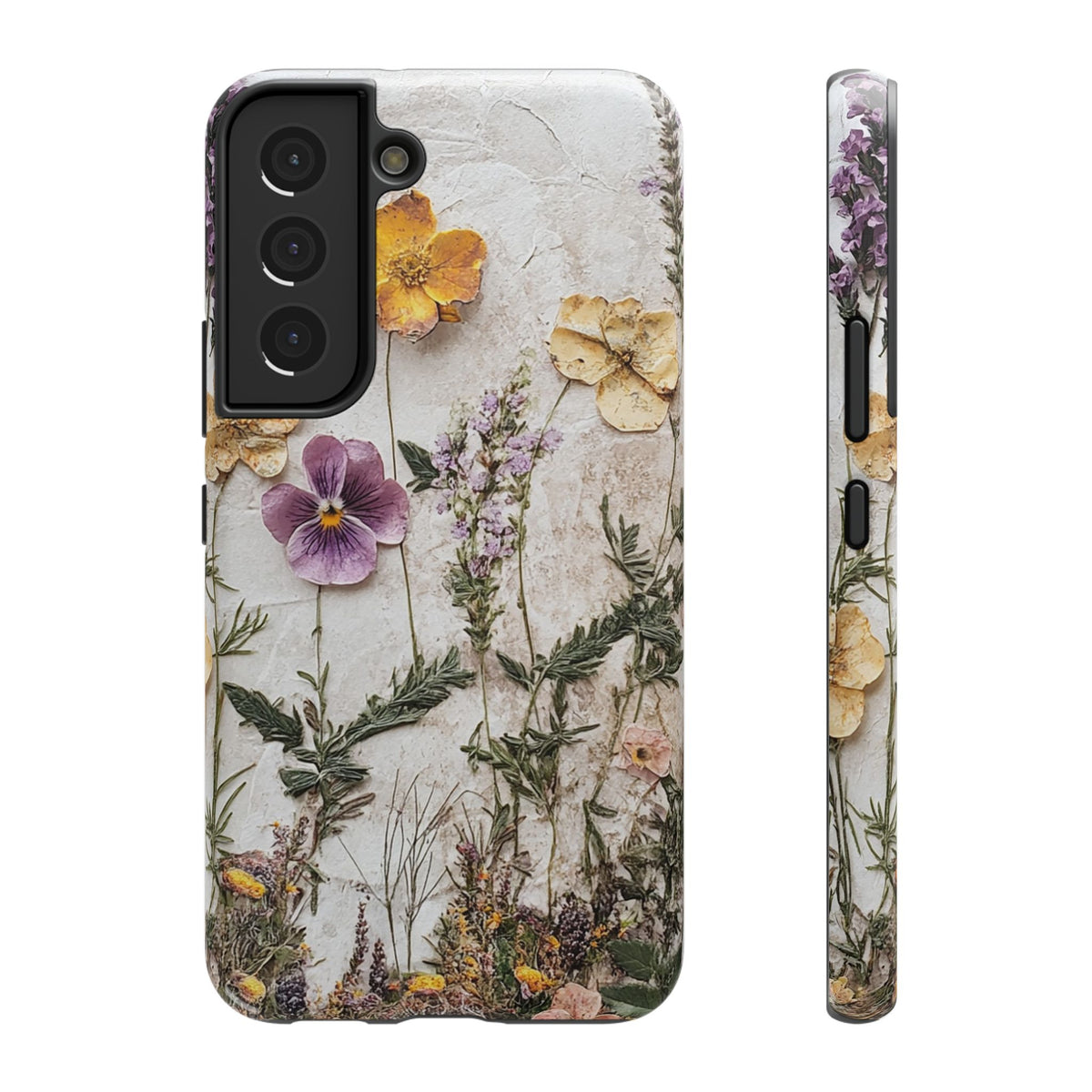 Pressed Flower protective phone case for Samsung Galaxy S22, glossy finish