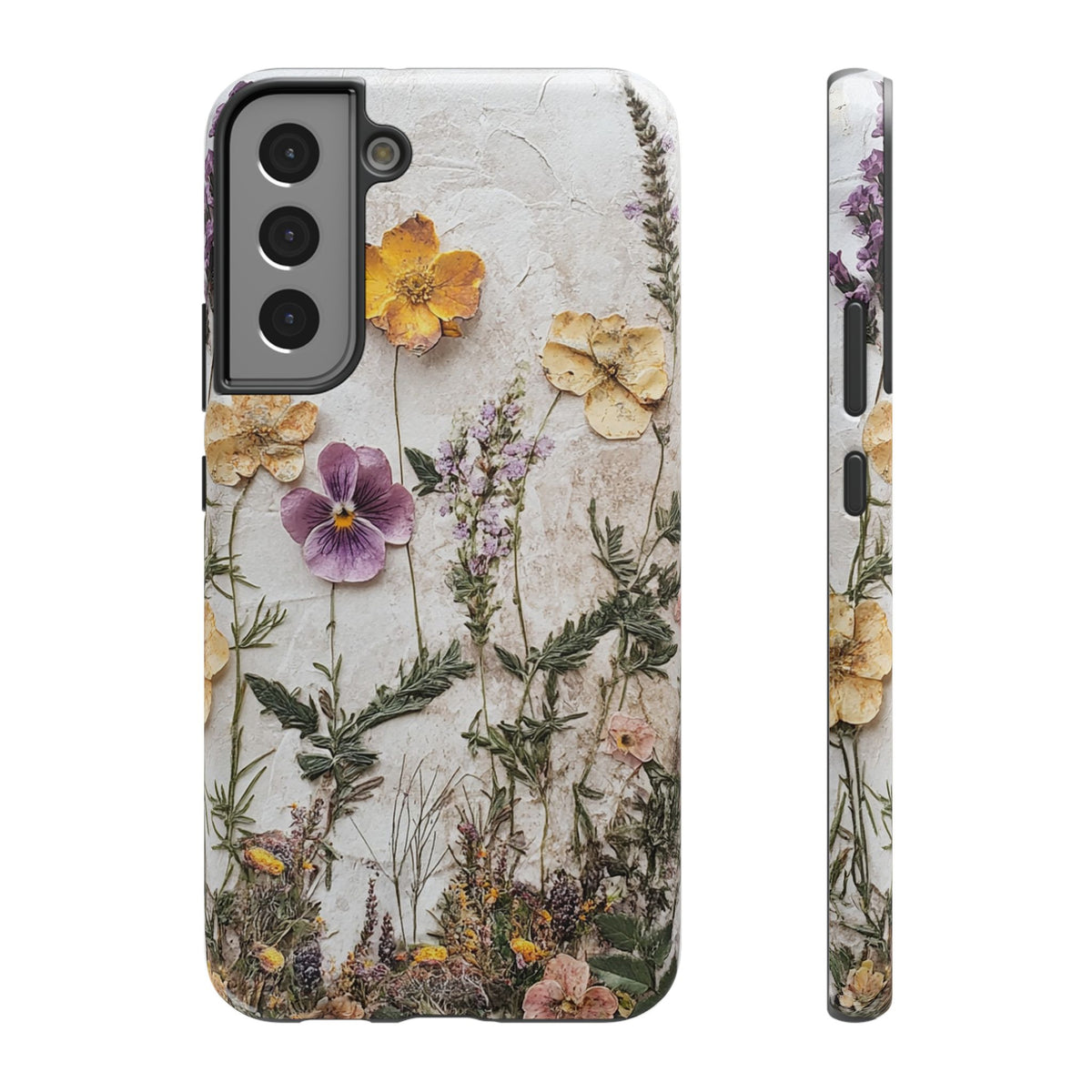 Pressed Flower protective phone case for Samsung Galaxy S22 Plus, glossy finish