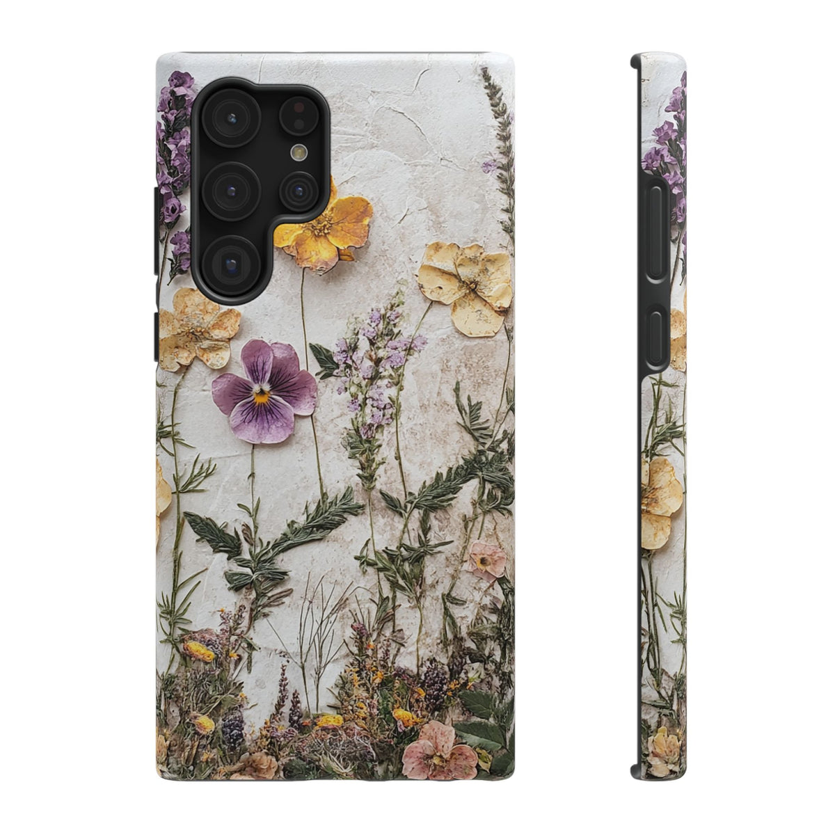 Pressed Flower protective phone case for Samsung Galaxy S22 Ultra, glossy finish
