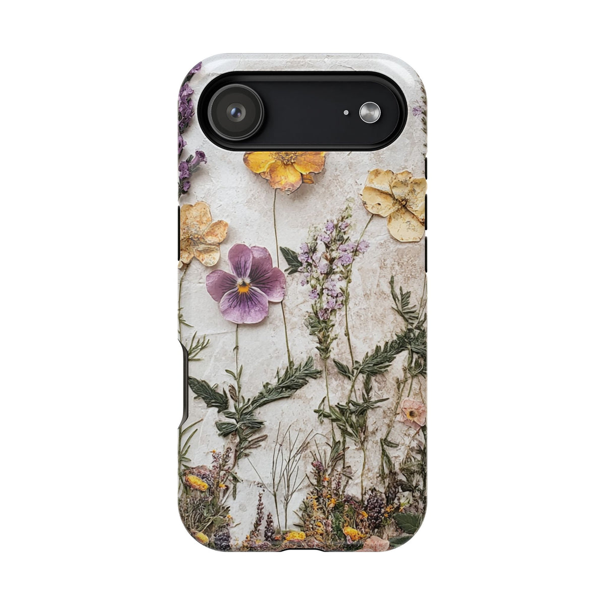 Pressed Flower protective phone case for iPhone 17 Air, glossy finish