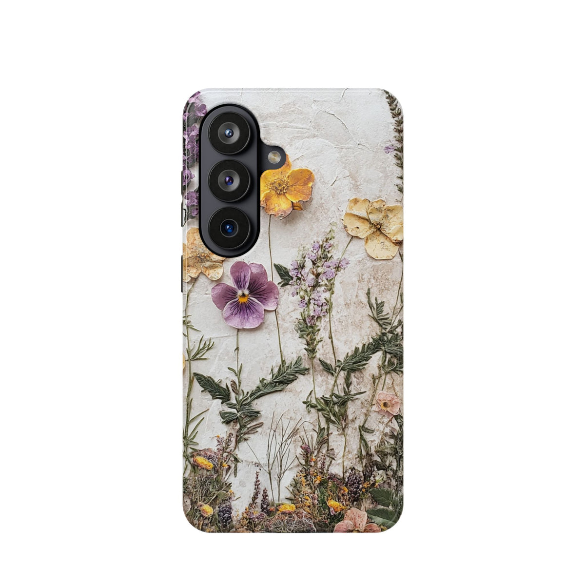 Pressed Flower protective phone case for Samsung Galaxy S26, glossy finish