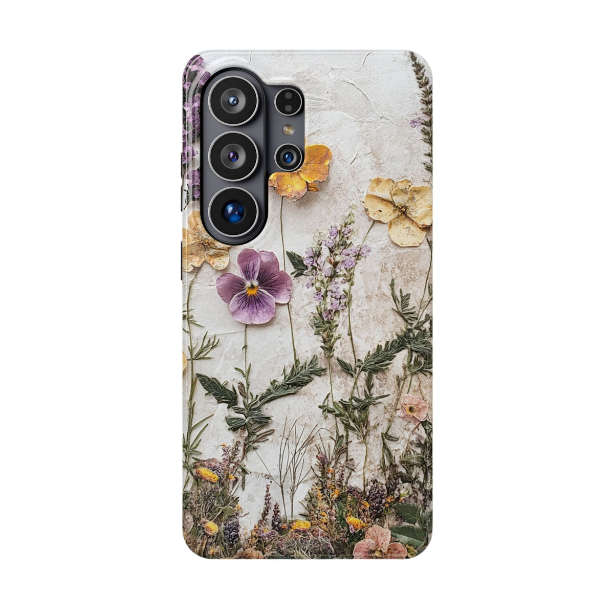 Pressed Flower protective phone case for Samsung Galaxy S26 Ultra, glossy finish