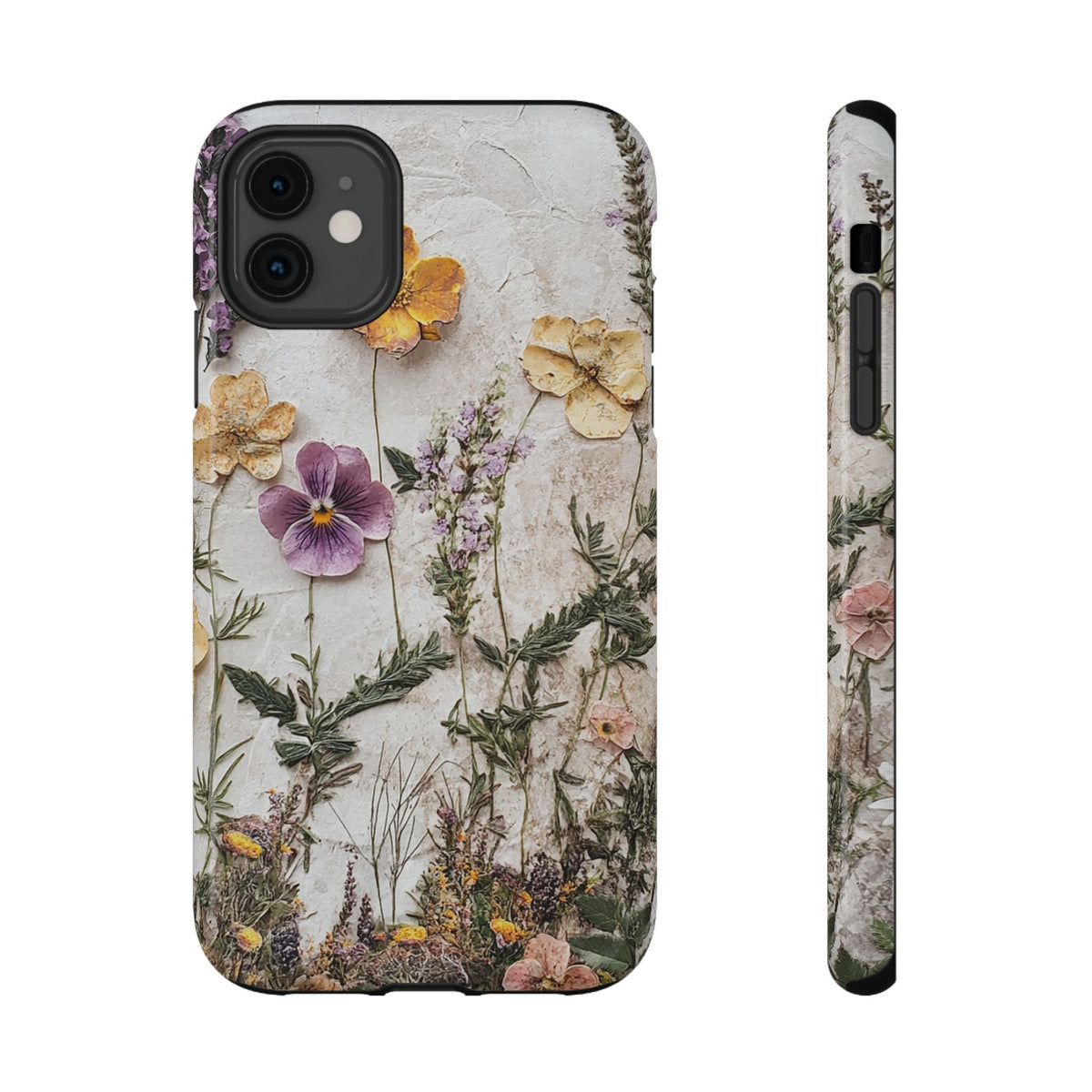 Pressed Flower protective phone case for iPhone 11, glossy finish