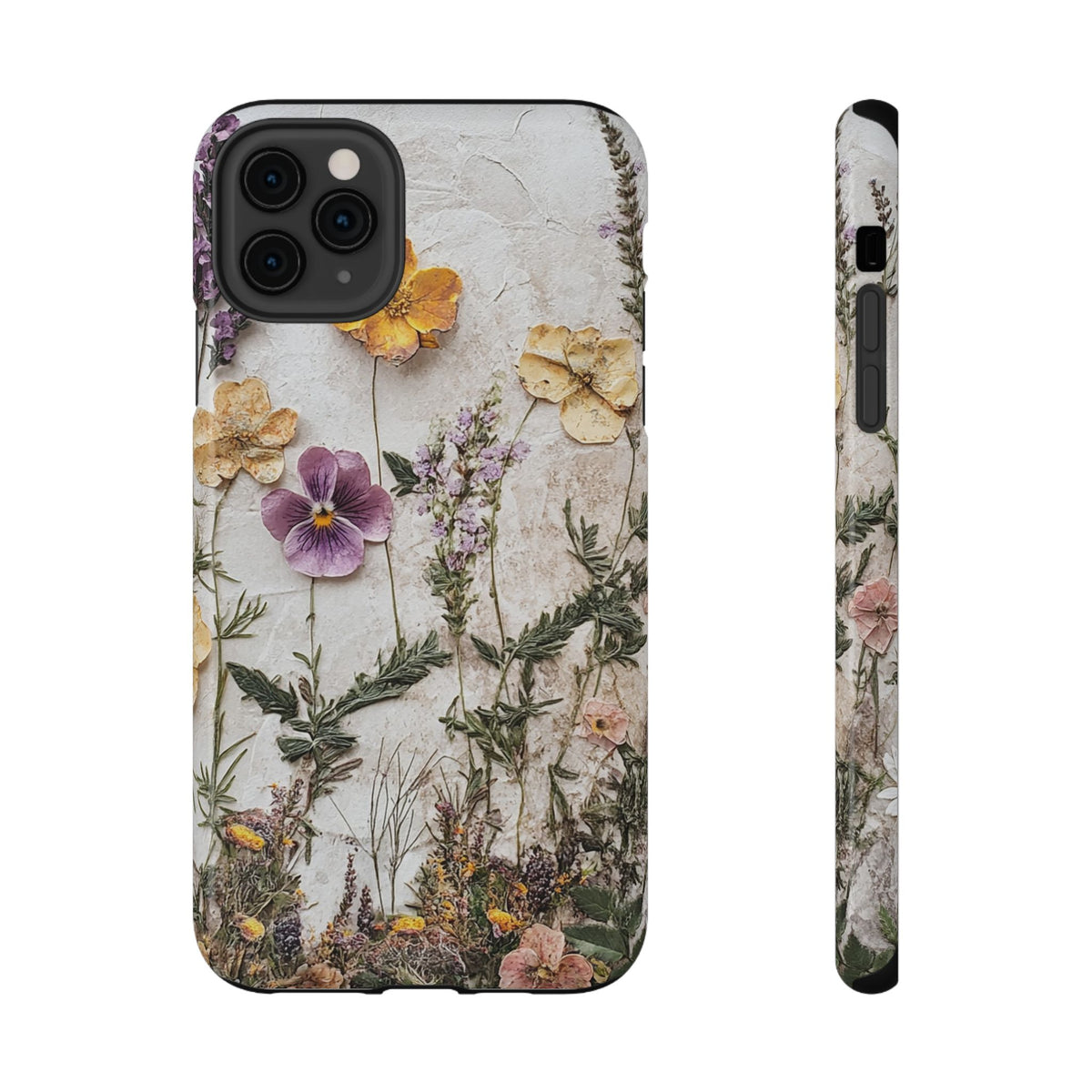 Pressed Flower protective phone case for iPhone 11 Pro Max, glossy finish