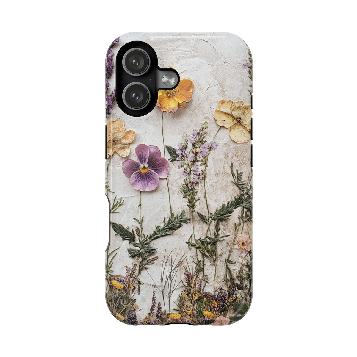 Pressed Flower MagSafe case for iPhone 17, glossy finish