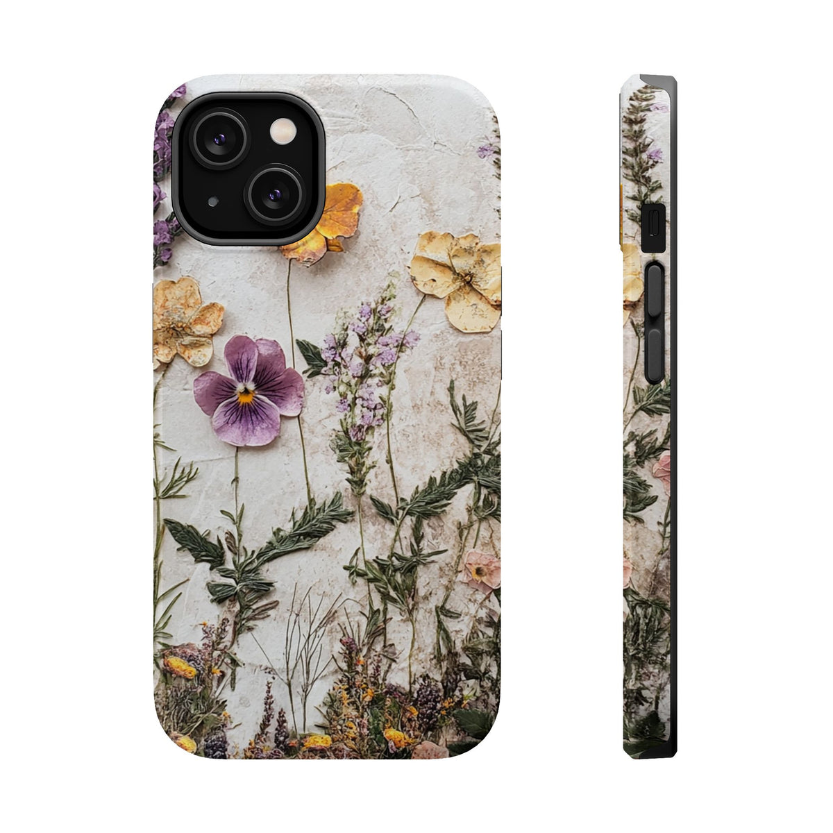Pressed Flower MagSafe case for iPhone 14, glossy finish