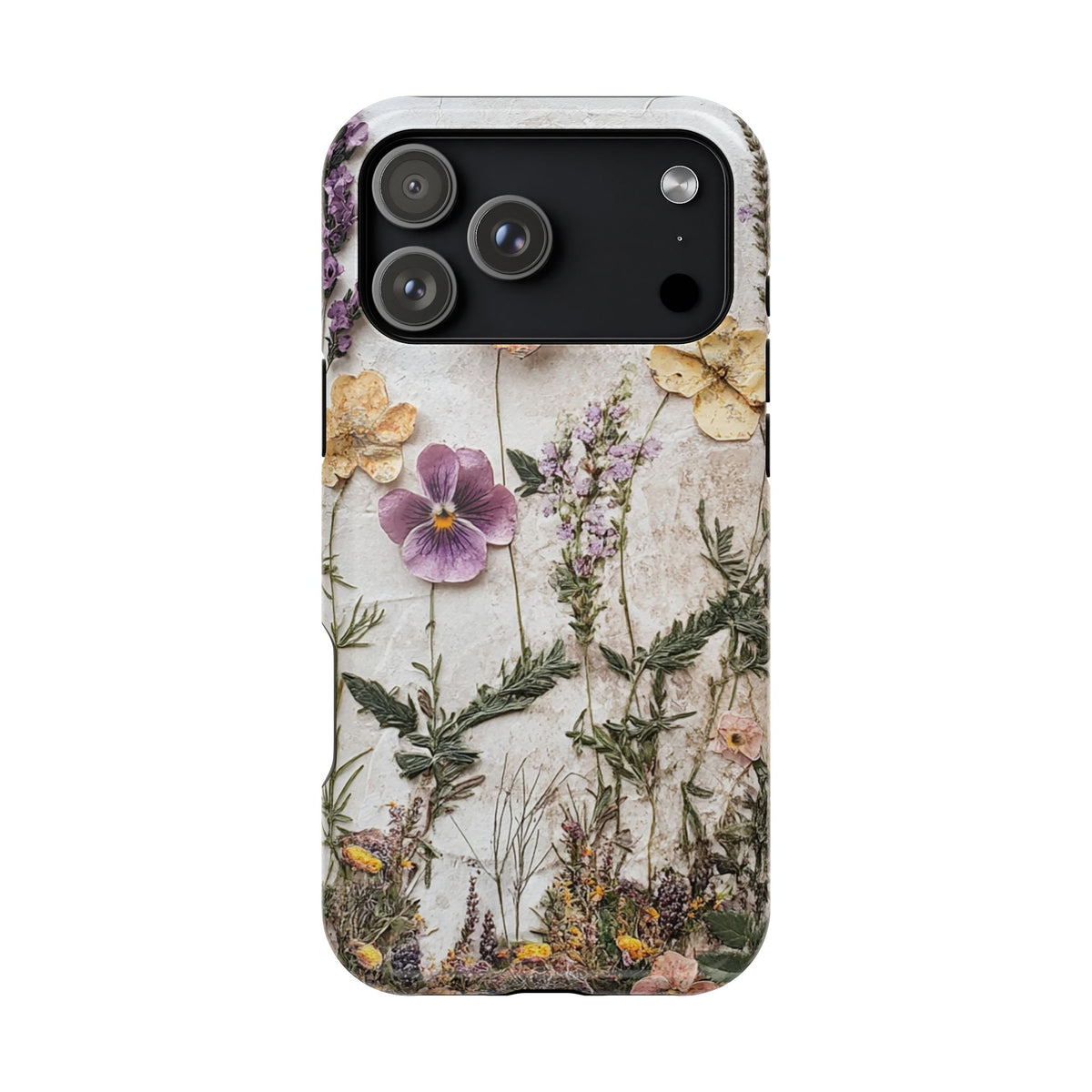 Pressed Flower MagSafe case for iPhone 17 Pro Max, glossy finish