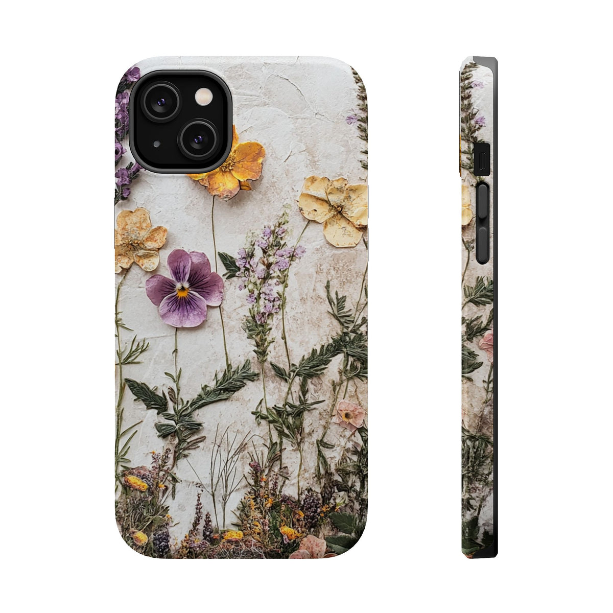 Pressed Flower MagSafe case for iPhone 14 Plus, glossy finish
