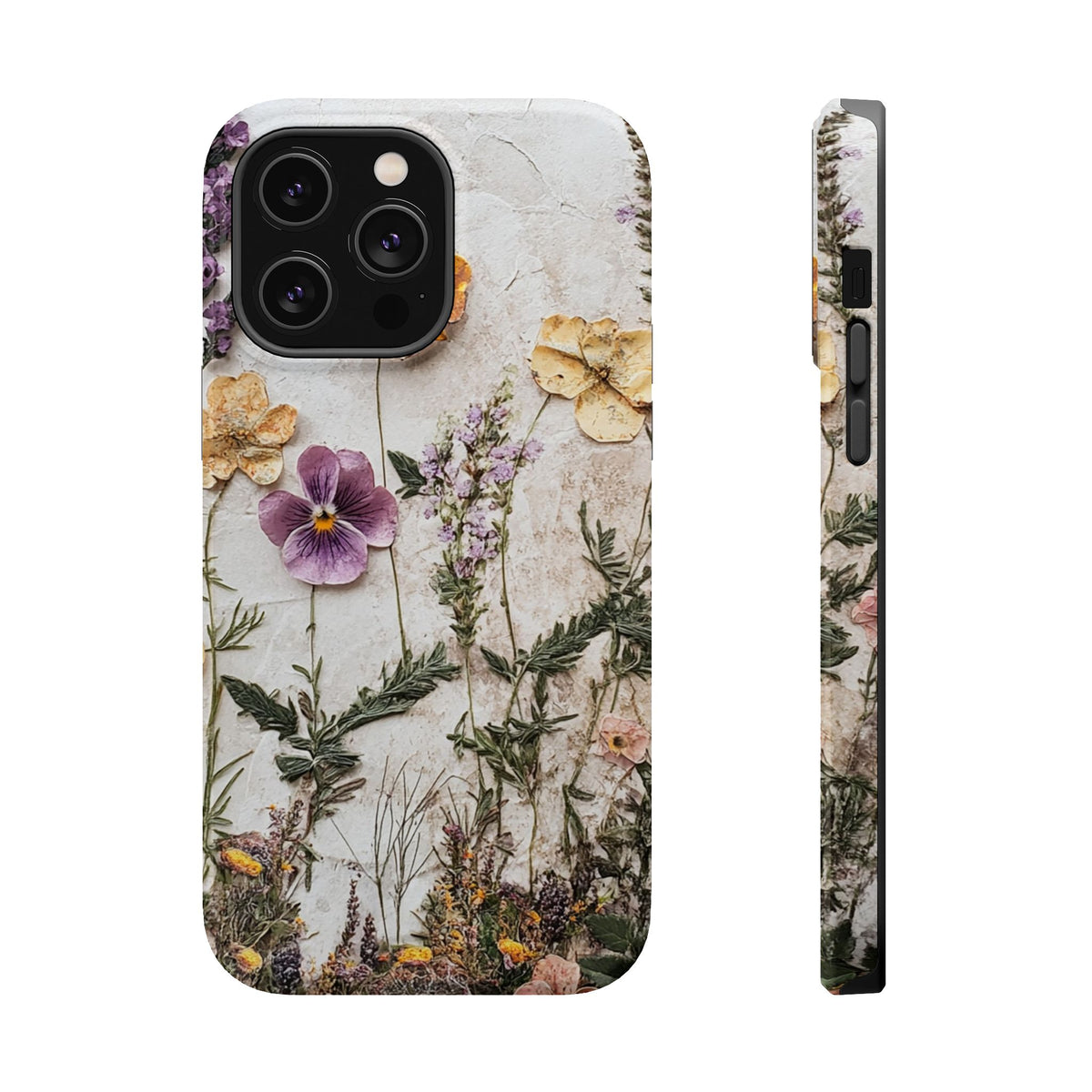 Pressed Flower MagSafe case for iPhone 14 Pro Max, glossy finish
