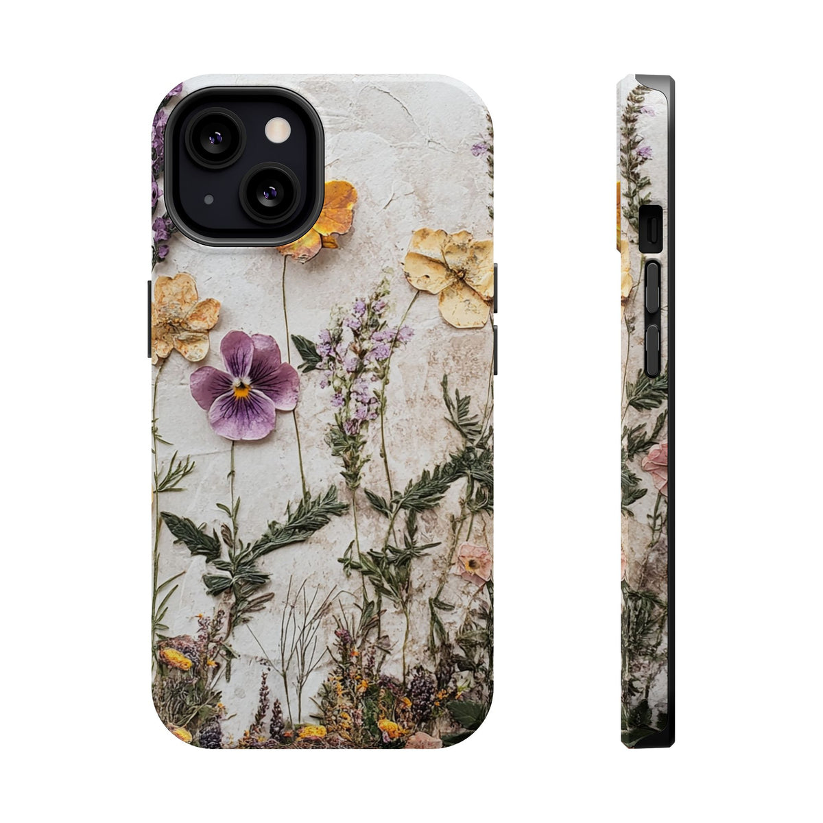 Pressed Flower MagSafe case for iPhone 13, glossy finish