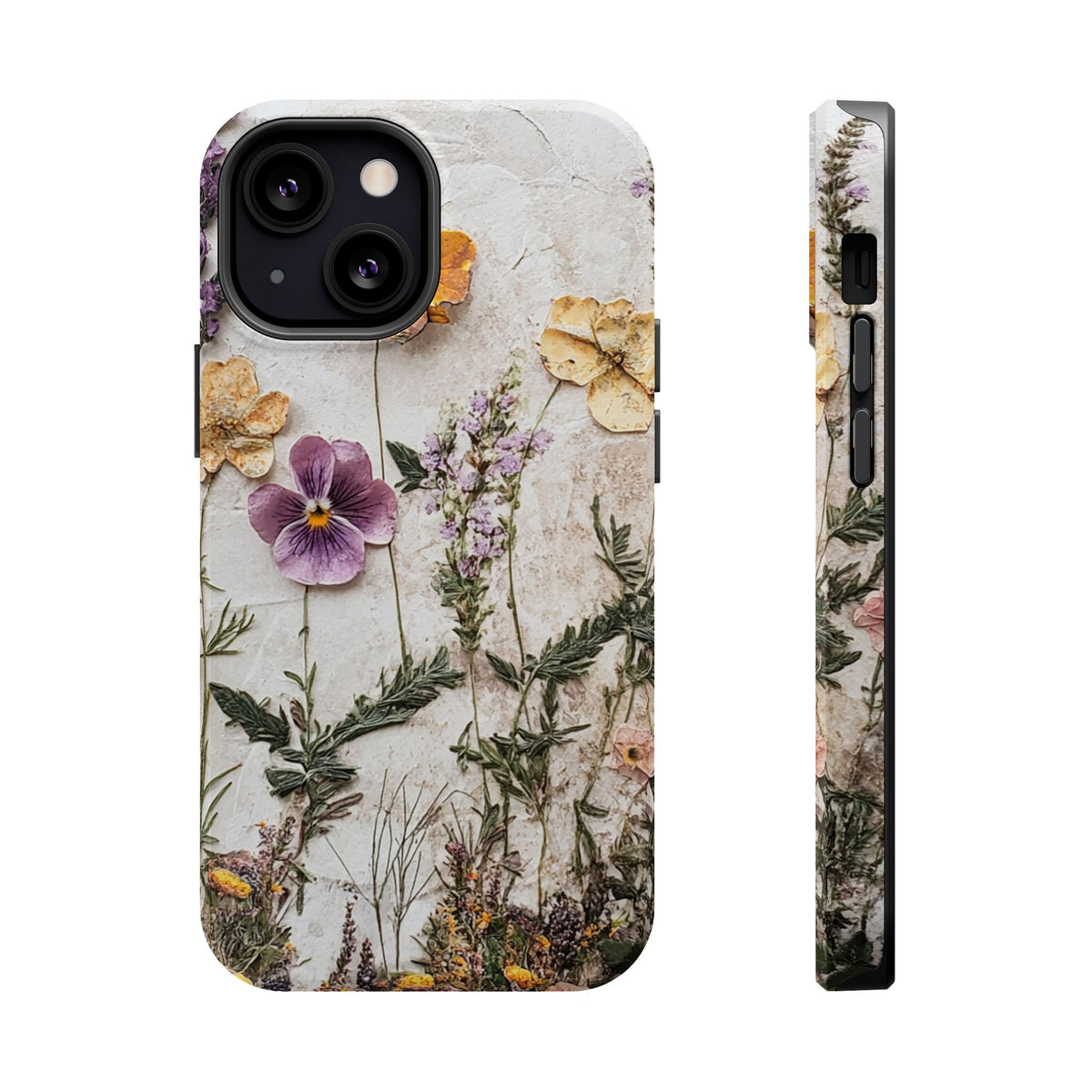 Pressed Flower MagSafe case for iPhone 13 Mini, glossy finish