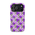 Purple Cherry Bow MagSafe case for iPhone 18 Pro, glossy finish
