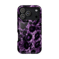 Purple Leopard protective phone case for iPhone 18 Pro, glossy finish
