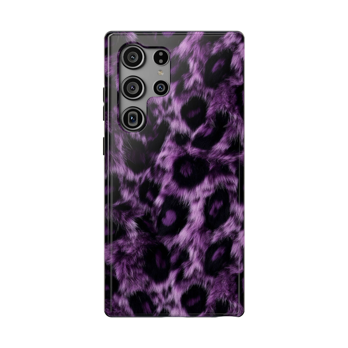 Purple Leopard protective phone case for Samsung Galaxy S23 Ultra, glossy finish