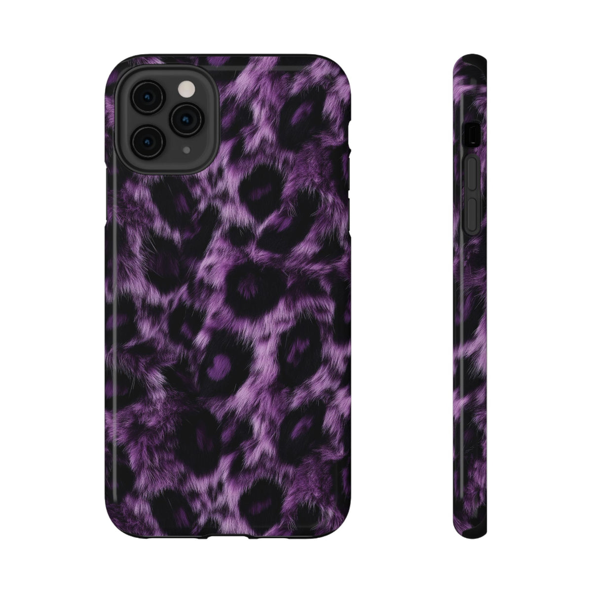 Purple Leopard protective phone case for iPhone 11 Pro Max, glossy finish