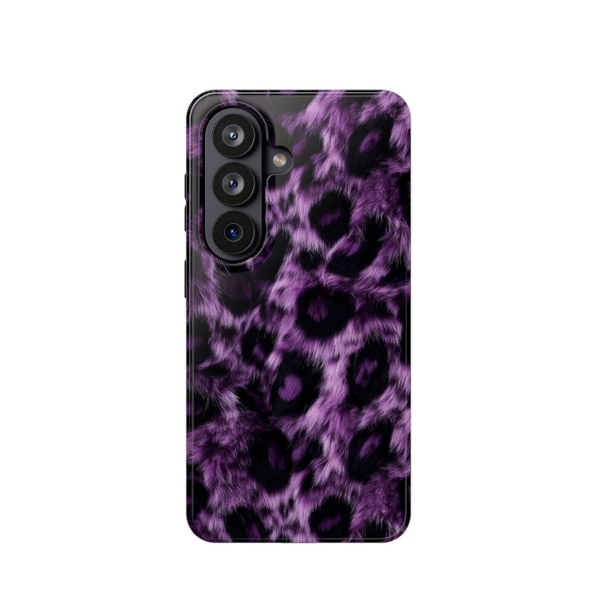 Purple Leopard MagSafe case for Samsung Galaxy S26, glossy finish