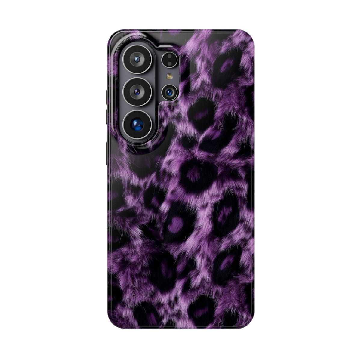 Purple Leopard MagSafe case for Samsung Galaxy S26 Ultra, glossy finish