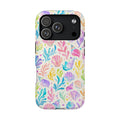 Rainbow Reef protective phone case for iPhone 18 Pro, glossy finish