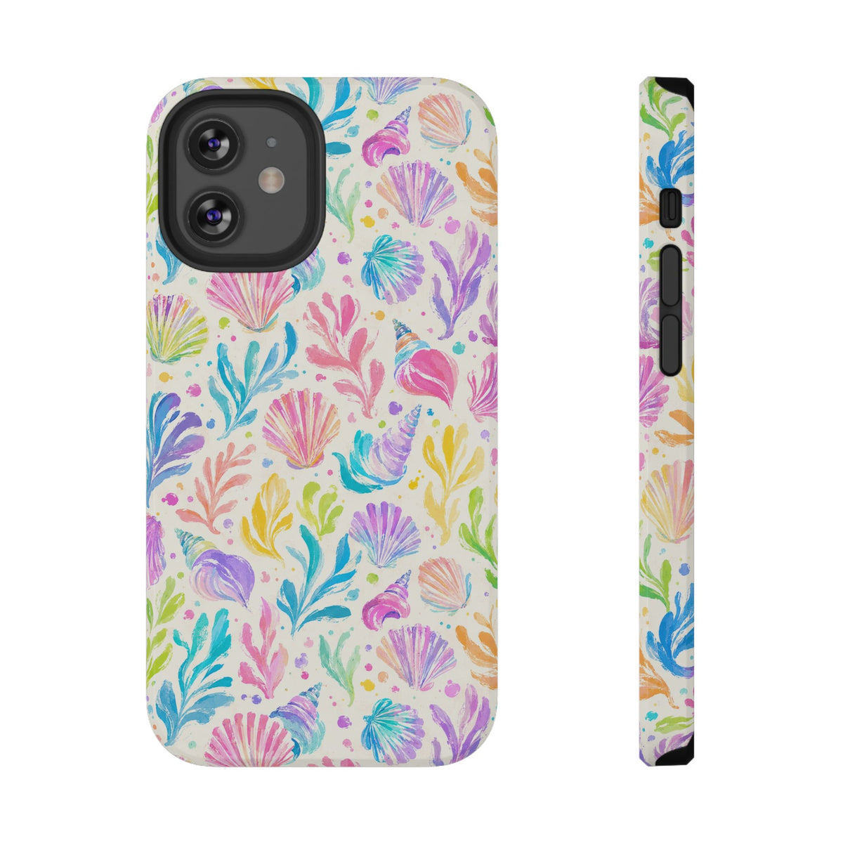 Rainbow Reef protective phone case for iPhone 12 Mini, glossy finish