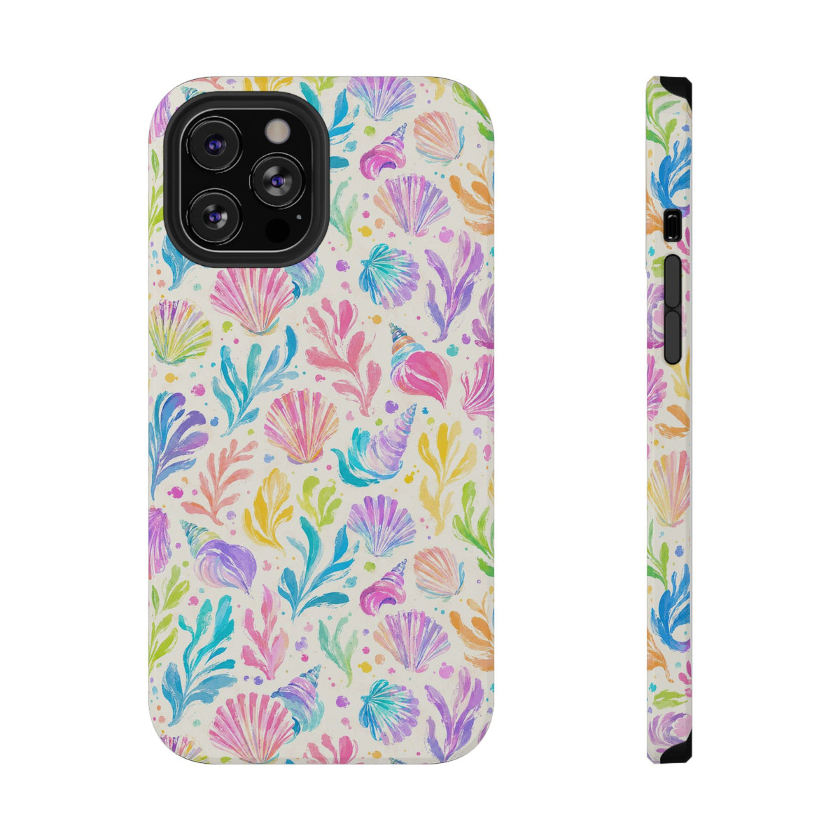 Rainbow Reef protective phone case for iPhone 12 Pro Max, glossy finish