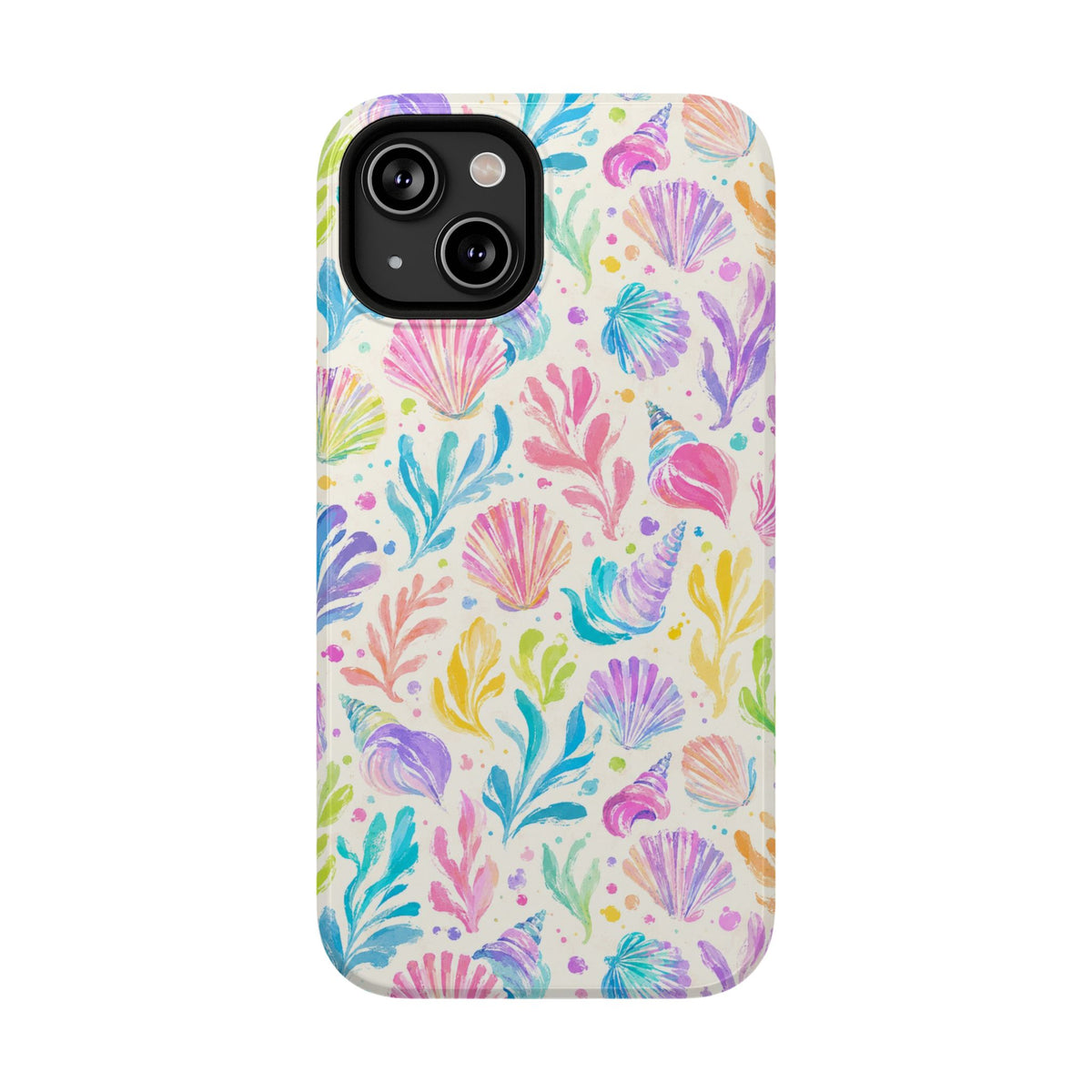 Rainbow Reef protective phone case for iPhone 14, glossy finish