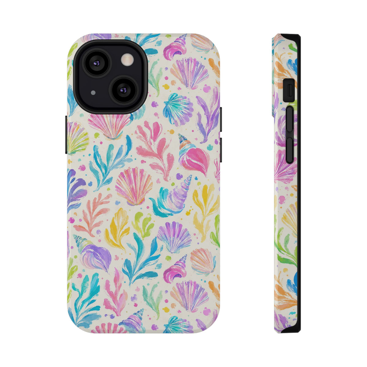 Rainbow Reef protective phone case for iPhone 13 Mini, glossy finish