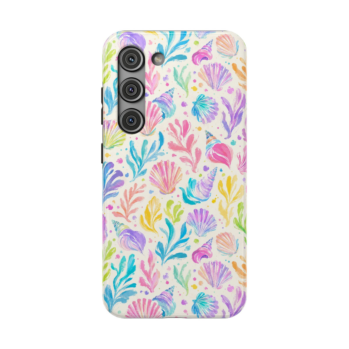Rainbow Reef protective phone case for Samsung Galaxy S23, glossy finish