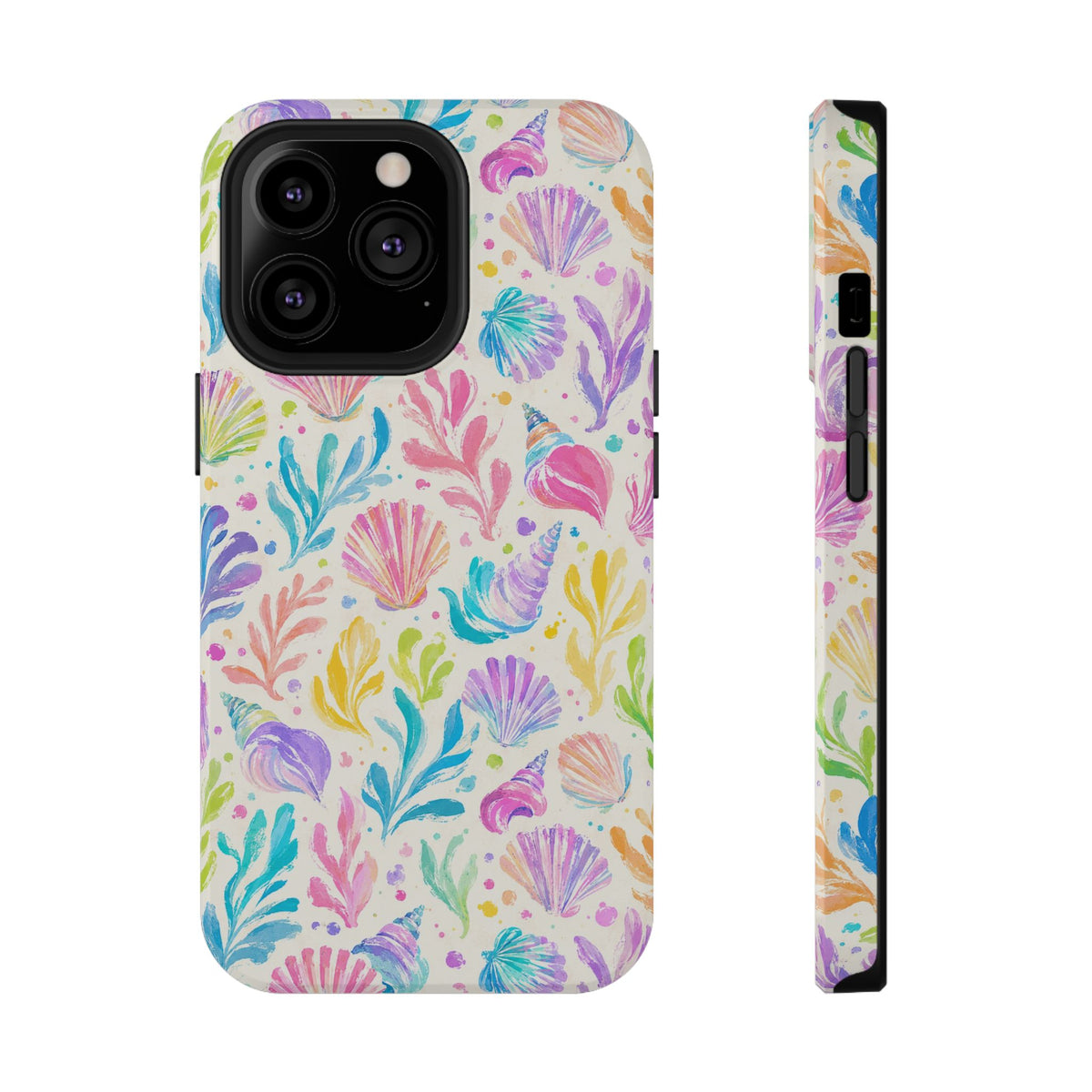Rainbow Reef protective phone case for iPhone 13 Pro, glossy finish