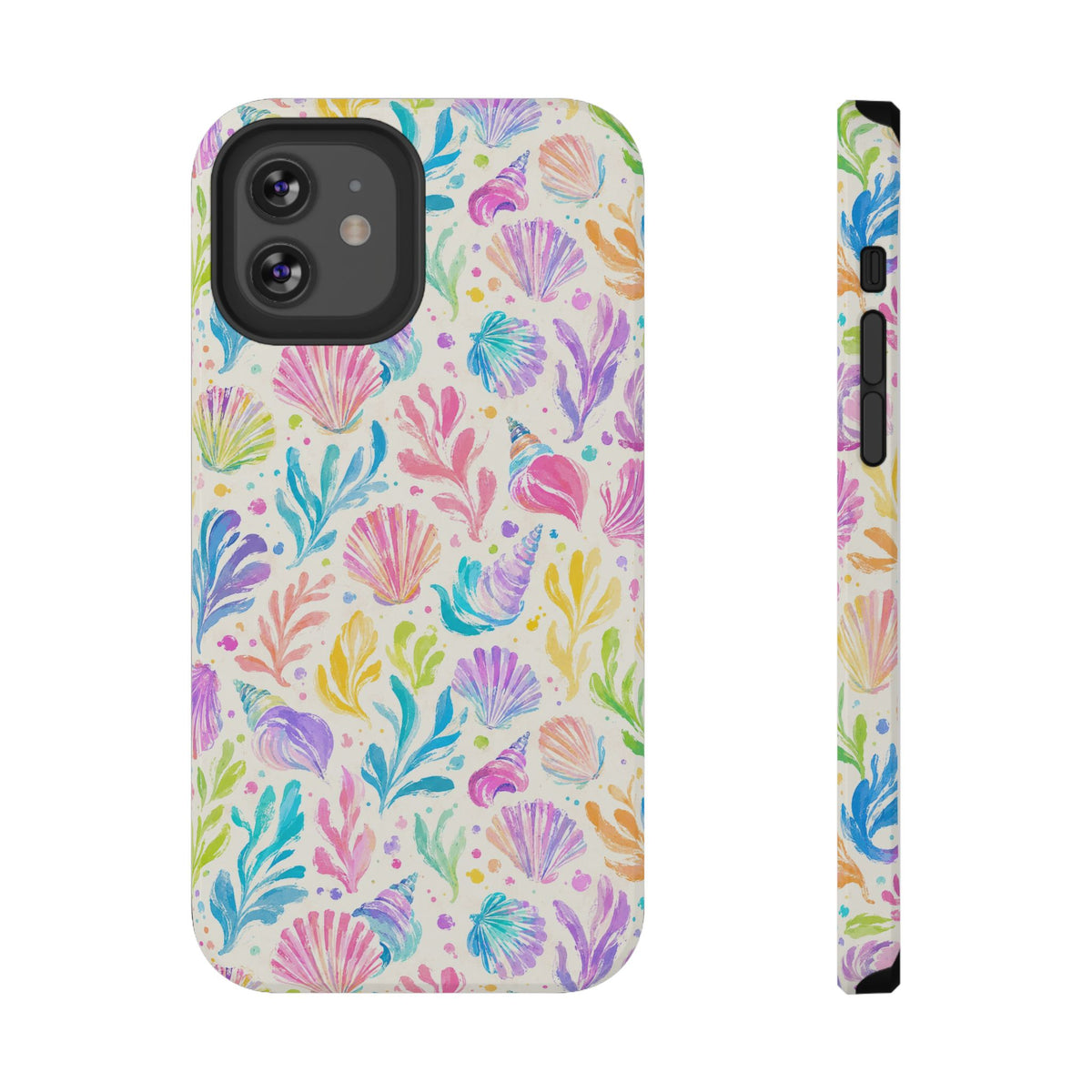 Rainbow Reef protective phone case for iPhone 12, glossy finish