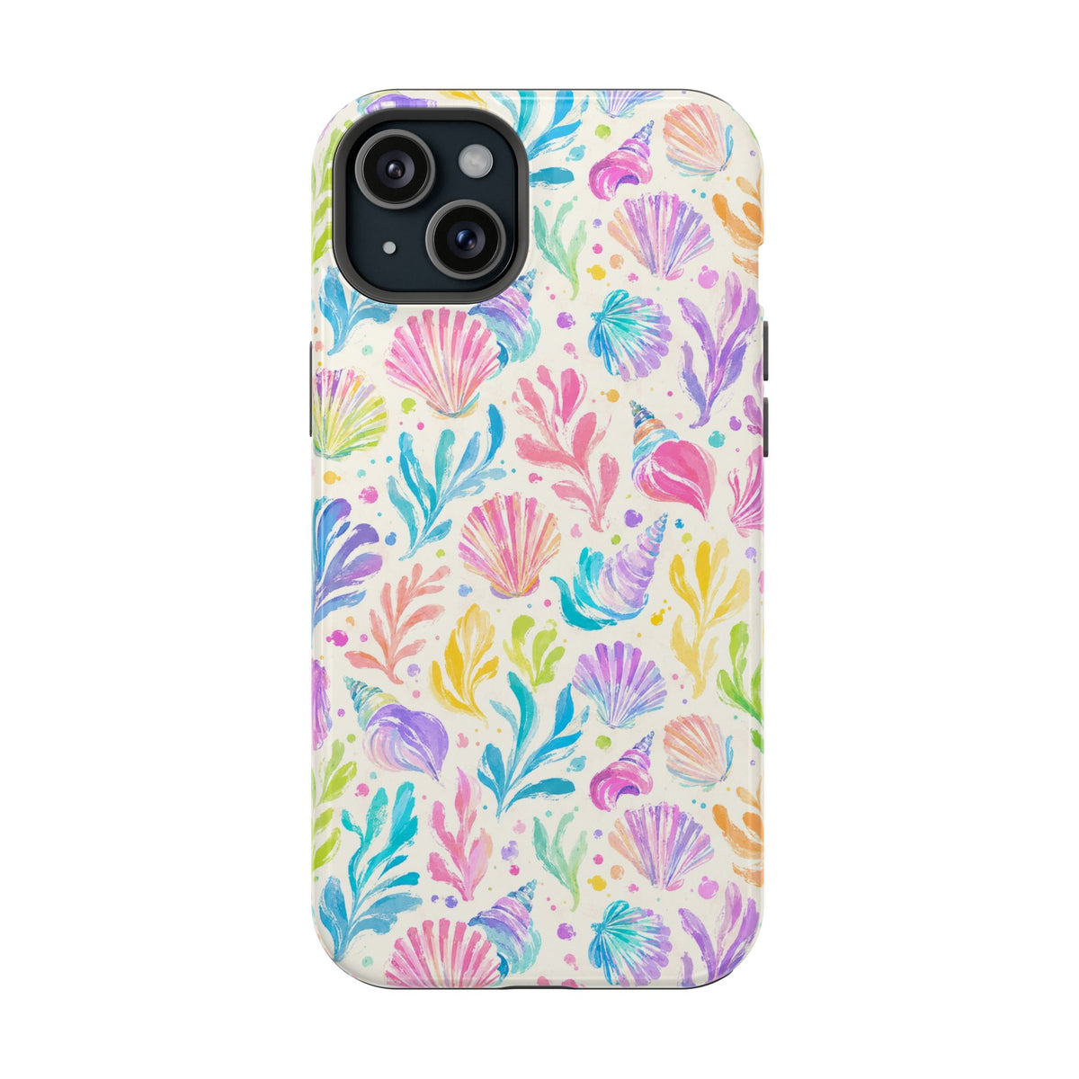 Rainbow Reef MagSafe case for iPhone 15 Plus, glossy finish