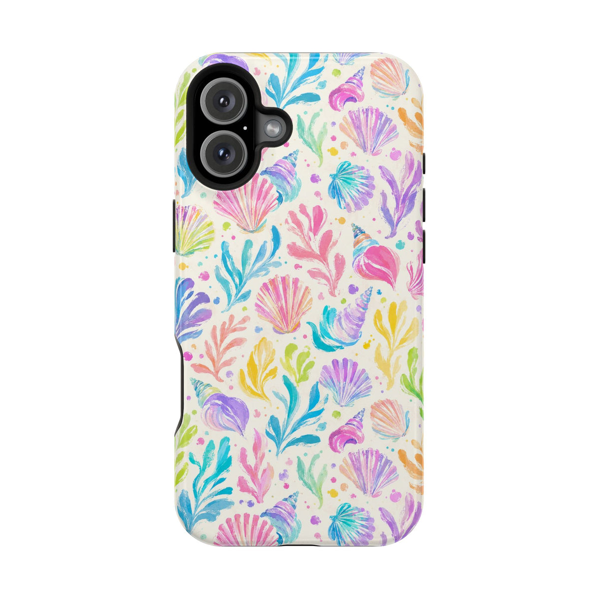 Rainbow Reef MagSafe case for iPhone 16 Plus, glossy finish