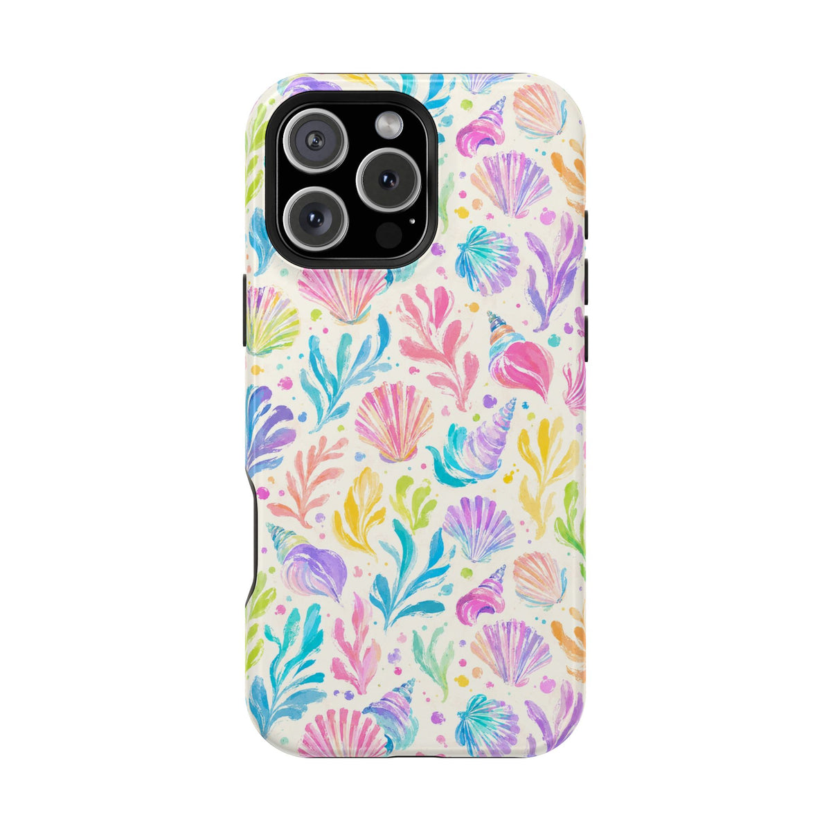 Rainbow Reef MagSafe case for iPhone 16 Pro Max, glossy finish