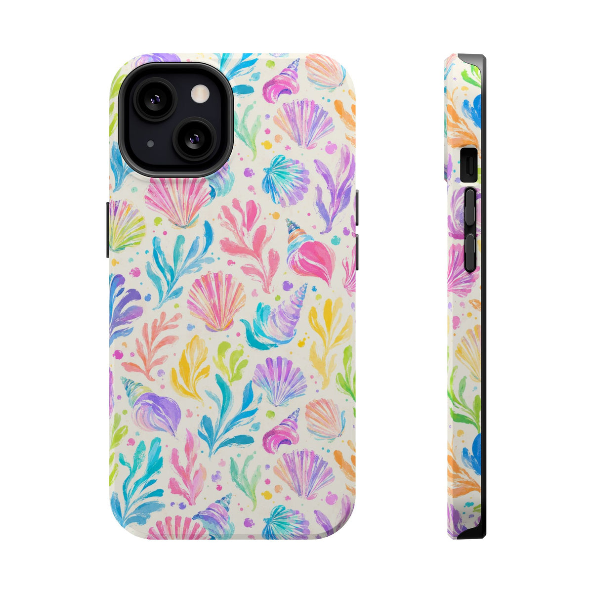 Rainbow Reef MagSafe case for iPhone 13, glossy finish