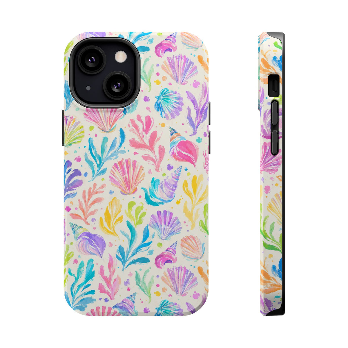 Rainbow Reef MagSafe case for iPhone 13 Mini, glossy finish