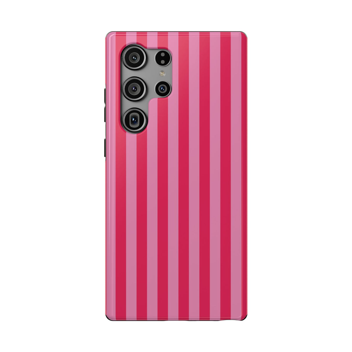 Raspberry Stripe protective phone case for Samsung Galaxy S23 Ultra, glossy finish