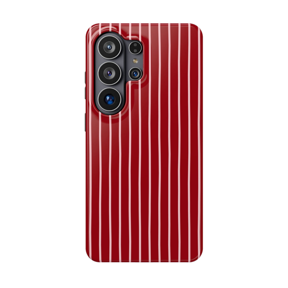 Red Pinstripe protective phone case for Samsung Galaxy S26 Ultra, glossy finish