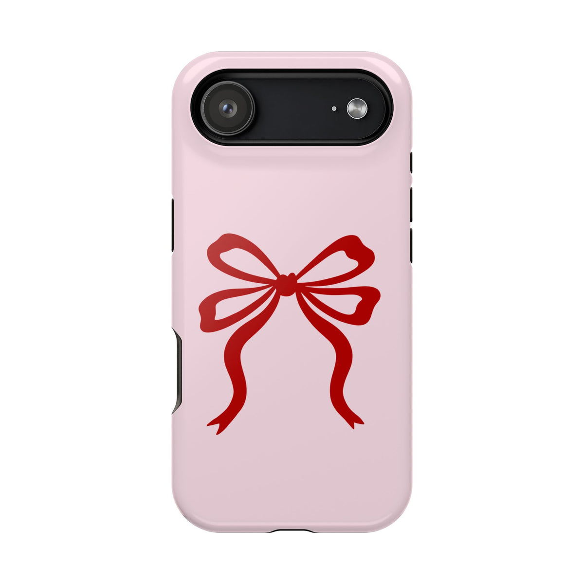 Red Ribbon Bow protective phone case for iPhone 17 Air, glossy finish