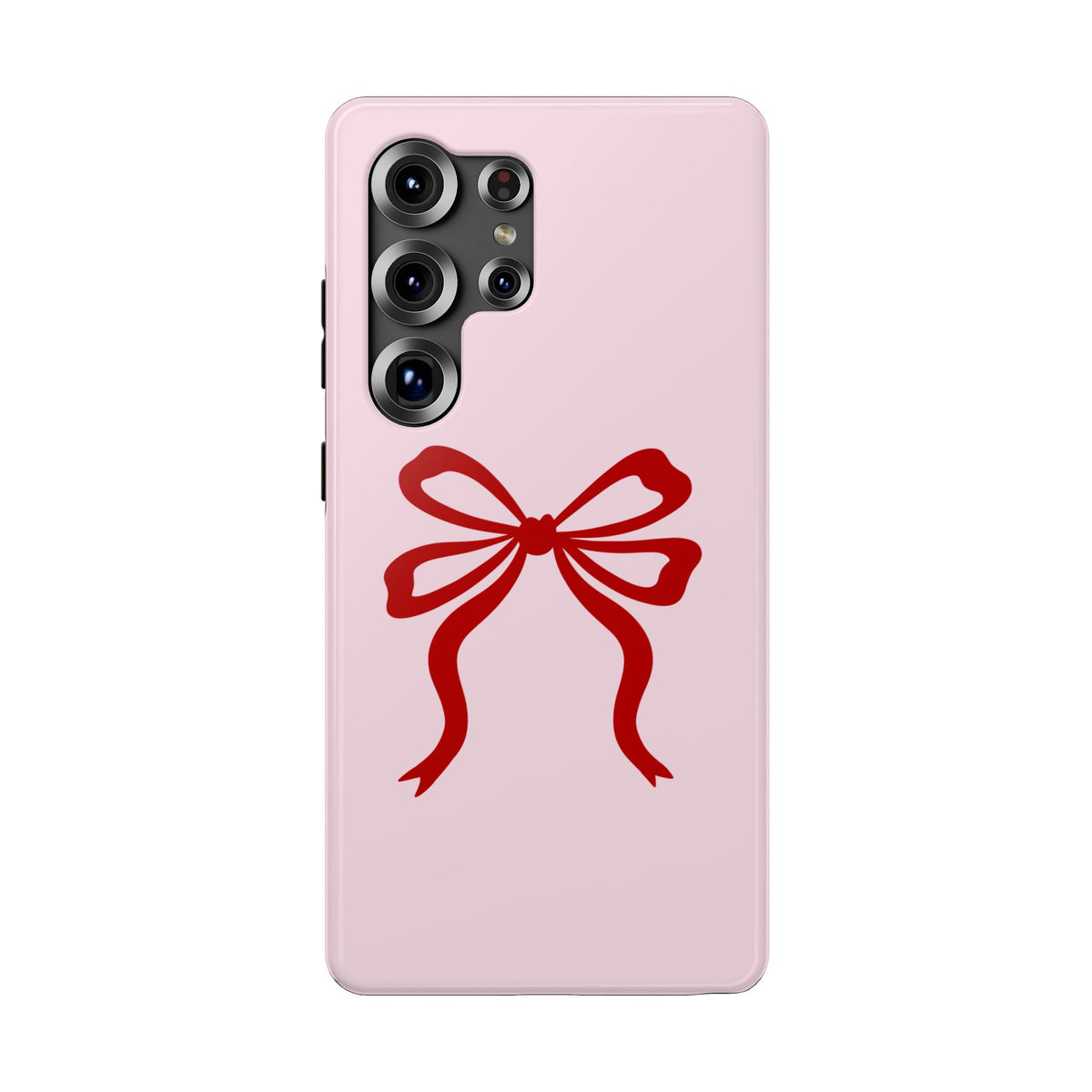 Red Ribbon Bow protective phone case for Samsung Galaxy S25 Ultra, glossy finish