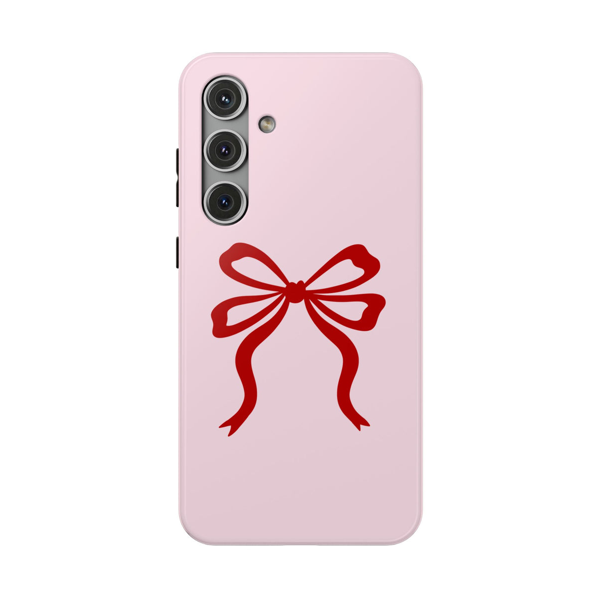 Red Ribbon Bow protective phone case for Samsung Galaxy S24 Plus, glossy finish