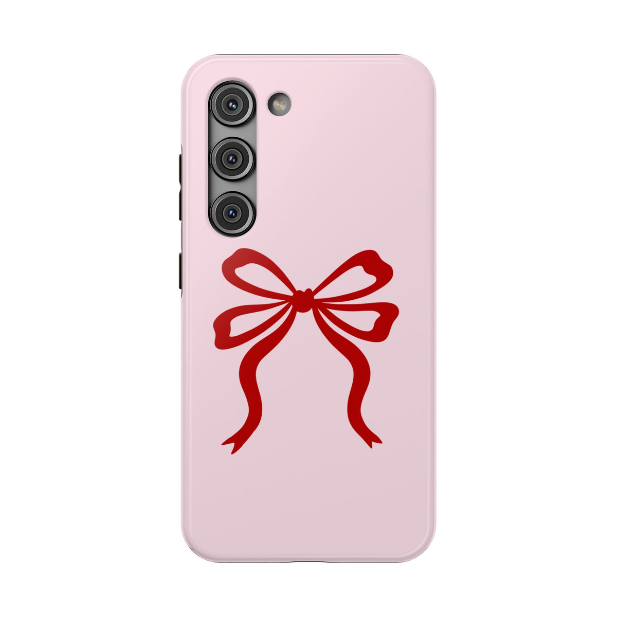 Red Ribbon Bow protective phone case for Samsung Galaxy S23, glossy finish