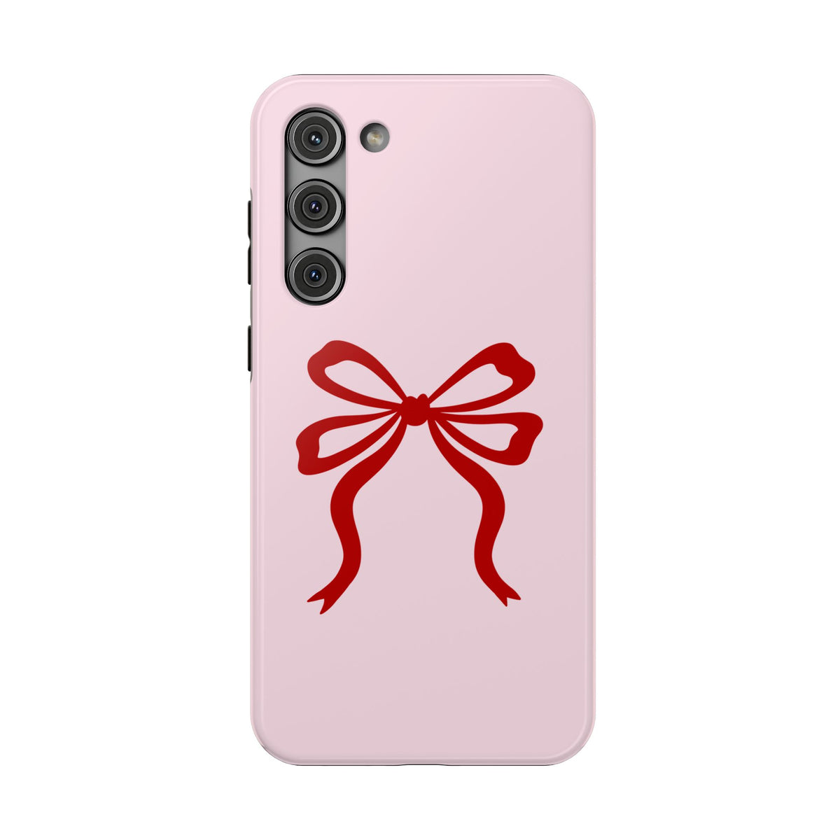 Red Ribbon Bow protective phone case for Samsung Galaxy S23 Plus, glossy finish