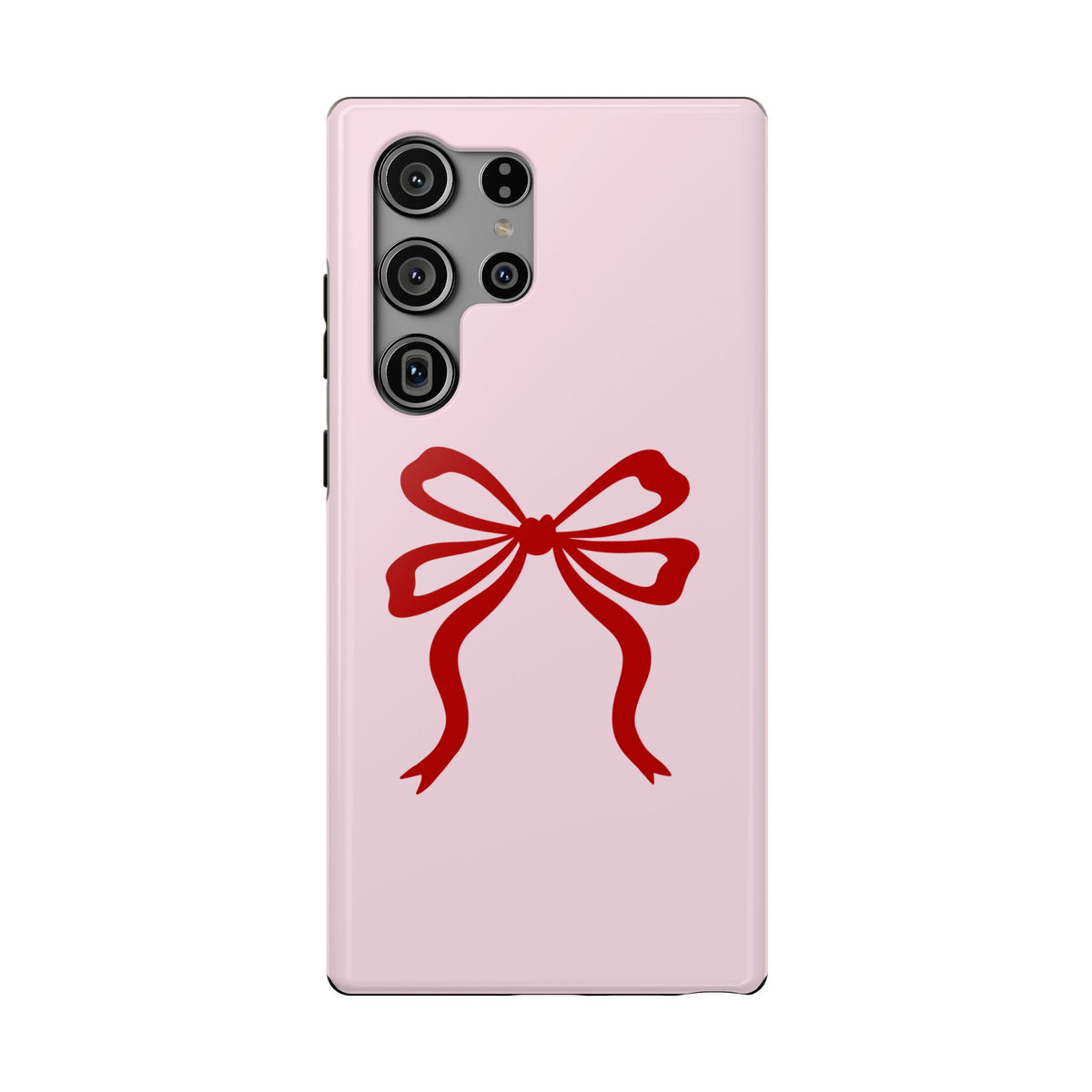 Red Ribbon Bow protective phone case for Samsung Galaxy S23 Ultra, glossy finish