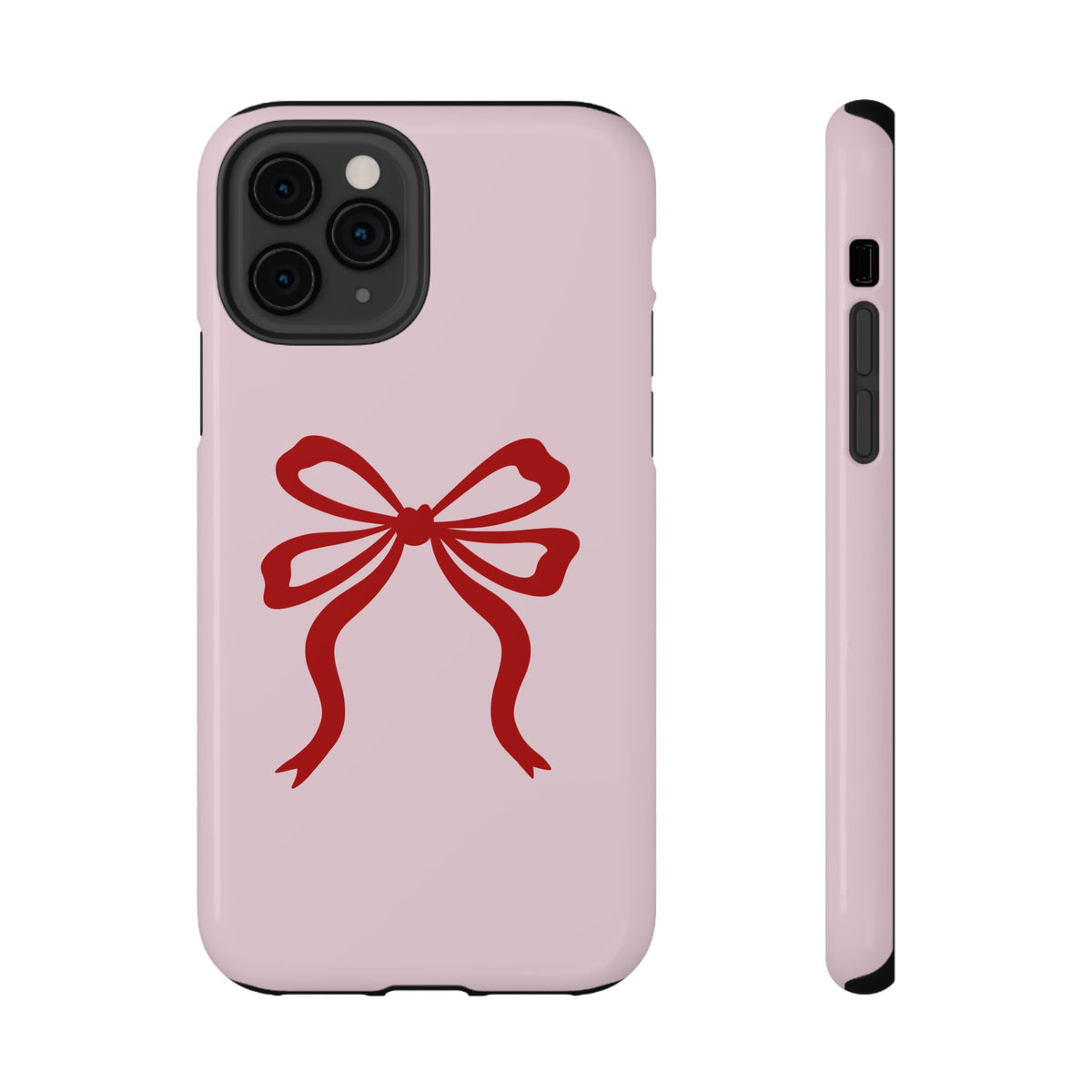 Red Ribbon Bow protective phone case for iPhone 11 Pro, glossy finish