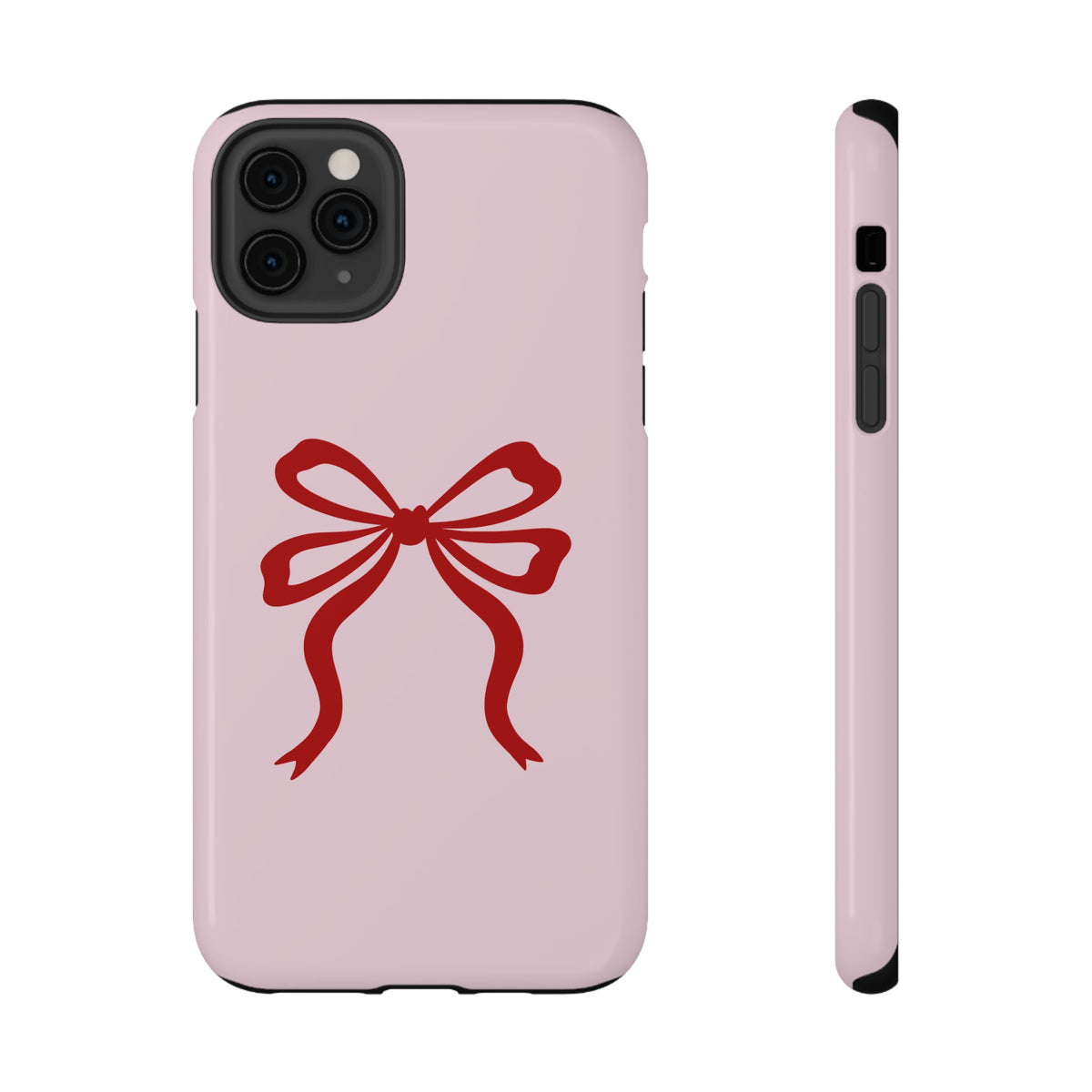 Red Ribbon Bow protective phone case for iPhone 11 Pro Max, glossy finish