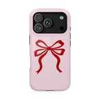 Red Ribbon Bow MagSafe case for iPhone 18 Pro, glossy finish