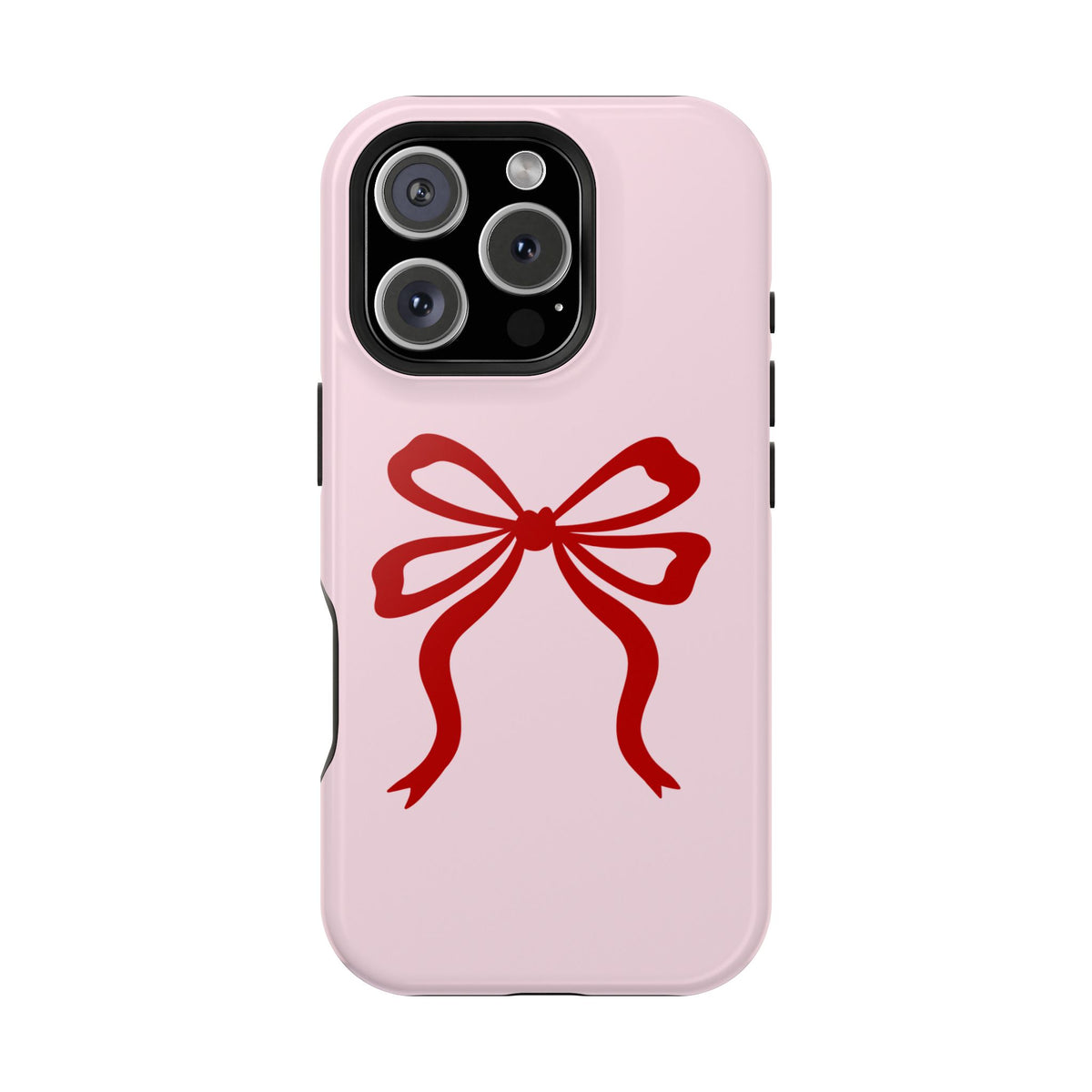 Red Ribbon Bow MagSafe case for iPhone 16 Pro, glossy finish