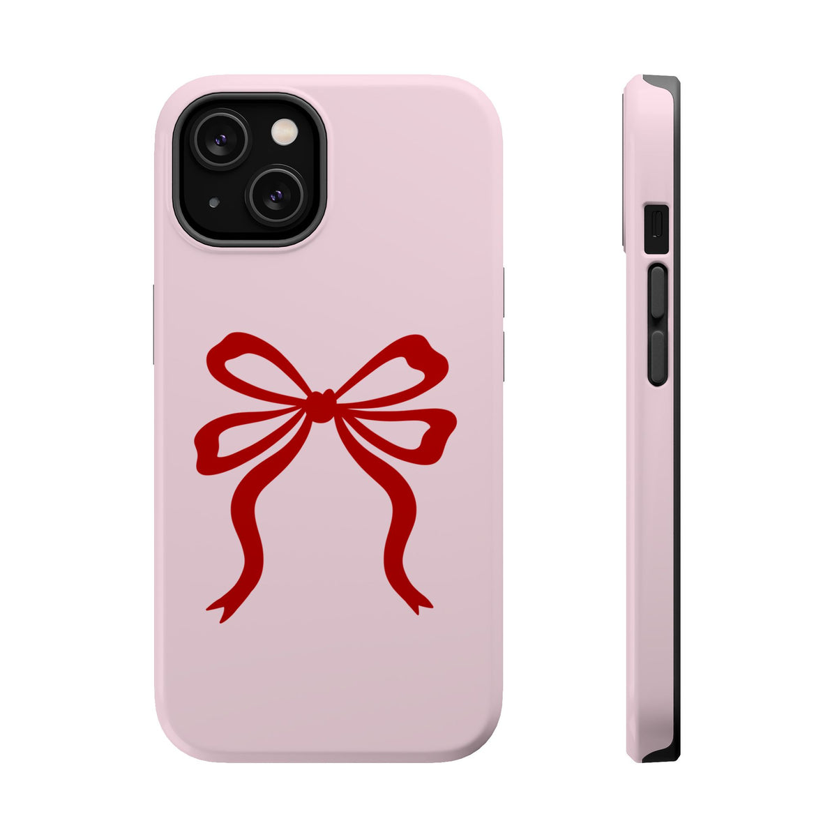 Red Ribbon Bow MagSafe case for iPhone 14, glossy finish
