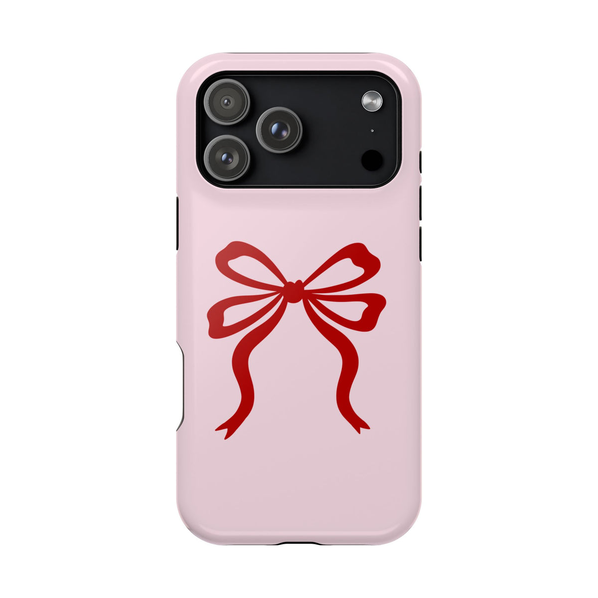 Red Ribbon Bow MagSafe case for iPhone 18 Pro Max, glossy finish