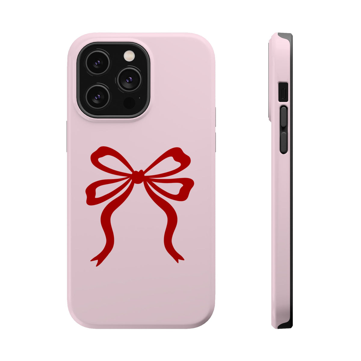 Red Ribbon Bow MagSafe case for iPhone 14 Pro Max, glossy finish