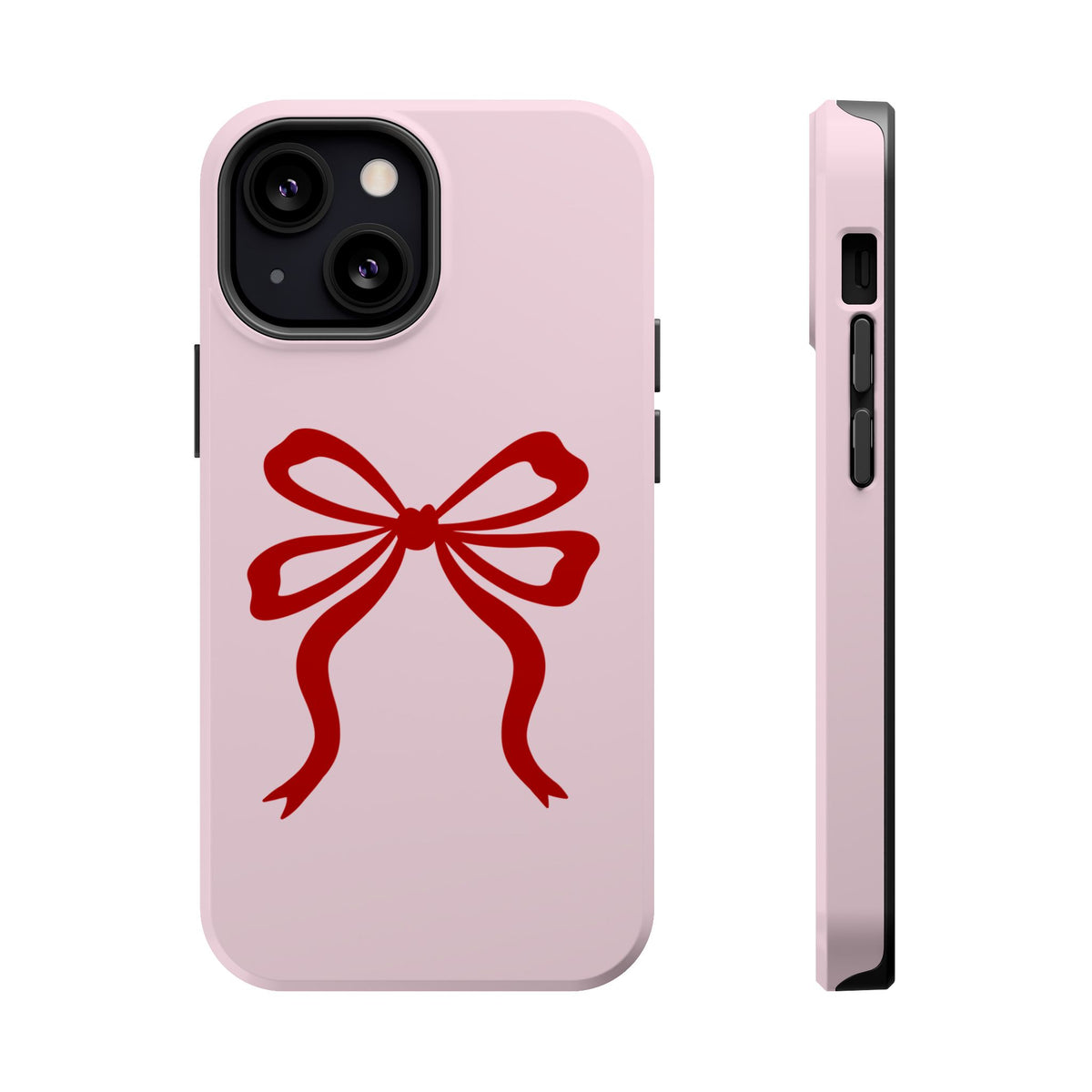 Red Ribbon Bow MagSafe case for iPhone 13 Mini, glossy finish